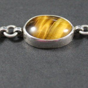 Tiger's Eye 925 Silver Mexico Bracelet